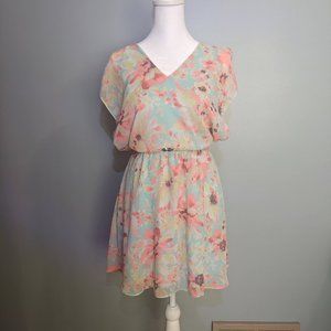 Cadies Blue, Pink, and Yellow Floral Dress